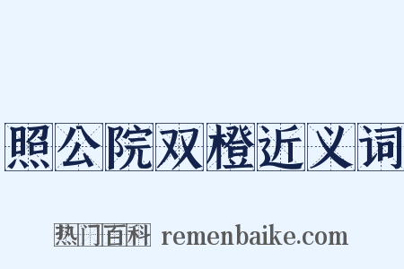 照公院双橙近义词是什么意思的图片
